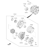 Diagram for 2024 Kia Carnival Alternator Pulley - 373213NRA0