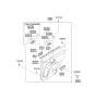 Diagram for Kia Borrego Power Window Switch - 935802J000ABR