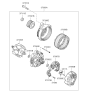 Diagram for Kia Sedona Alternator Pulley - 373213C000