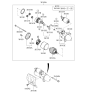 Diagram for Kia Borrego Starter Motor - 361003F100