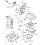 Diagram for 2010 Kia Borrego Oil Pan Baffle - 215253C350