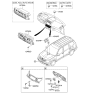 Diagram for 2008 Kia Borrego Blower Control Switches - 972502J180WK