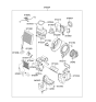 Diagram for 2008 Kia Borrego Evaporator - 979272J000