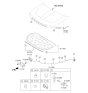 Diagram for 2011 Kia Borrego Hood Cable - 811902J000