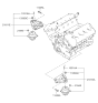 Diagram for 2008 Kia Borrego Engine Mount - 218102J400