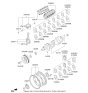 Diagram for 2016 Kia K900 Crankshaft Thrust Washer Set - 210203F301