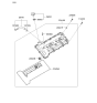 Diagram for Kia Borrego Valve Cover Gasket - 224413F360