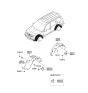 Diagram for 2011 Kia Borrego Mud Flaps - 868312J010