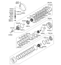 Diagram for 2005 Kia Sorento Transfer Case Output Shaft Snap Ring - 455674C000