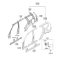 Diagram for 2011 Kia Borrego Fuel Door Hinge - 695541F000