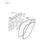 Diagram for 2010 Kia Rio Door Seal - 831101G001