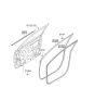 Diagram for Kia Rio Weather Strip - 821101G001