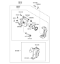 Diagram for 2010 Kia Rio Brake Caliper - 581101G000