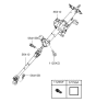 Diagram for 2007 Kia Rio Steering Column - 563101G070