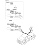 Diagram for 2007 Kia Rio Car Mirror - 876111G000