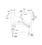 Diagram for 2009 Kia Rio Control Arm - 545011E000