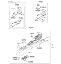 Diagram for 2006 Kia Rio Cup Holder - 846401G200RU