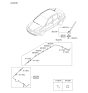 Diagram for 2007 Kia Rio Antenna Cable - 962101G700