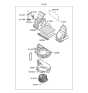 Diagram for 2011 Kia Rio Blend Door Actuator - 971251G100