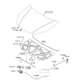 Diagram for 2010 Kia Rio Lift Support - 811701G000