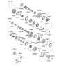 Diagram for 2006 Kia Rio Input Shaft Bearing - 4325323000