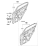 Diagram for Kia Rio Door Hinge - 793501G000