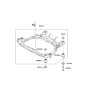 Diagram for 2011 Kia Rio Front Cross-Member - 624101G200