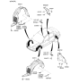 Diagram for 2007 Kia Rio Wheelhouse - 868121G000