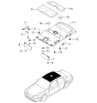 Diagram for 2001 Kia Spectra Sun Visor - 1K2NF6927075