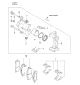 Diagram for Kia Spectra Brake Caliper Piston - 0K2N133651