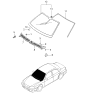 Diagram for 2001 Kia Sephia Windshield - 0K2NA63900