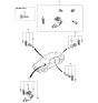 Diagram for Kia Spectra Trunk Lock Cylinder - 0K2B176960B