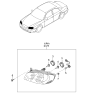 Diagram for 2001 Kia Spectra Headlight Bulb - M997032605