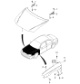 Diagram for 2003 Kia Spectra Hood Hinge - 0K2AA52410B