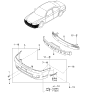 Diagram for 2001 Kia Spectra Bumper - 0K2NA50030XX