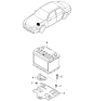 Diagram for 1999 Kia Sephia Battery Tray - 0K2A15603X