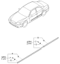 Diagram for 2001 Kia Spectra Door Moldings - 0K2N2506R2XX