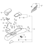 Diagram for 2003 Kia Spectra Center Console Base - 0K2N664410A75