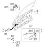 Diagram for 2002 Kia Spectra Door Check - 0K2N158270A