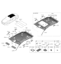 Diagram for Kia Stinger Sun Visor - 85201J5020AYK