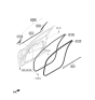 Diagram for 2020 Kia Stinger Door Seal - 82130J5000