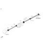 Diagram for 2018 Kia Stinger Drive Shaft - 49100J5500