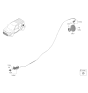 Diagram for Kia Soul Fuel Door Release Cable - 81590K0000