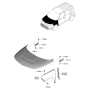 Diagram for Kia Soul Hood - 66400K0500