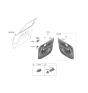 Diagram for Kia Soul Power Window Switch - 93571K0105