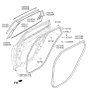 Diagram for 2016 Kia Optima Hybrid Door Moldings - 83860A8000