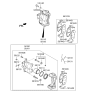 Diagram for 2019 Kia Optima Hybrid Brake Caliper - 58190E6A10