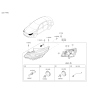 Diagram for Kia Optima Hybrid Light Socket - 921612T010