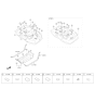 Diagram for Kia Optima Hybrid Fuel Tank Strap - 31211E6800