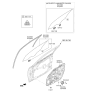 Diagram for 2019 Kia Optima Hybrid Window Run - 82530D4000